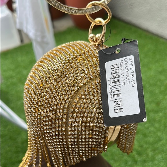 Badgley Mischka Gold Wristlet Clutch - Picture 6 of 6